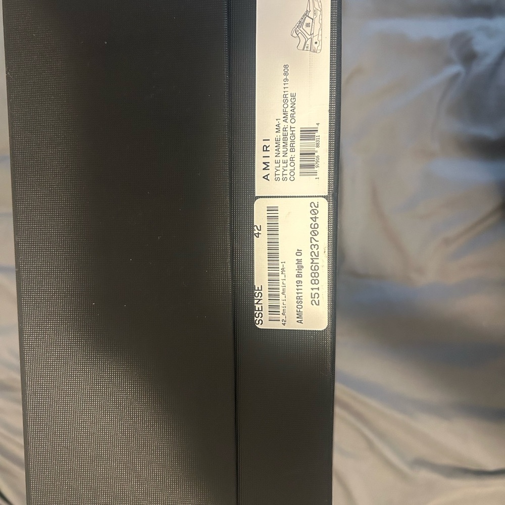 AMIRI Ma-1 Orange/Cream (Worn Once) Size 9